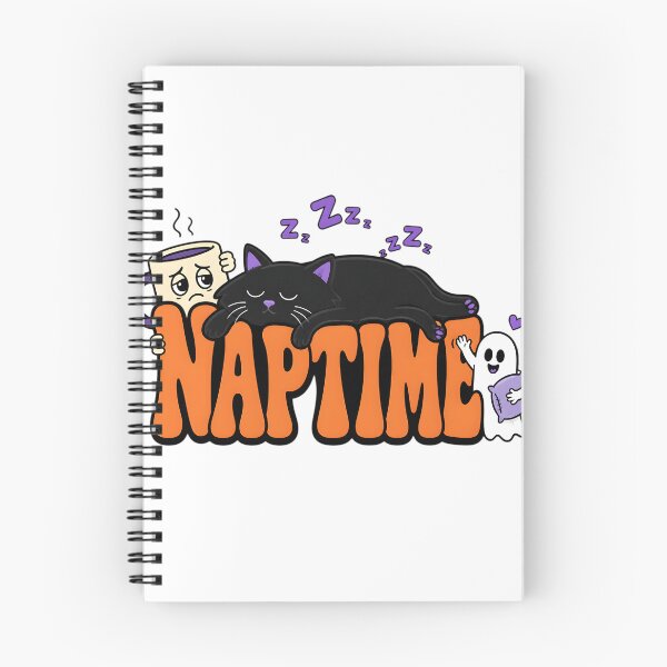 Item preview, Cute Black Cat Naptime Retro Spooky Halloween designed and sold by VisualVerseLab.