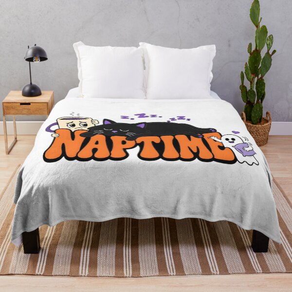 Item preview, Cute Black Cat Naptime Retro Spooky Halloween designed and sold by VisualVerseLab.