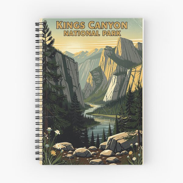 Item preview, Kings Canyon National Park Vintage Travel Art designed and sold by Teelogic.
