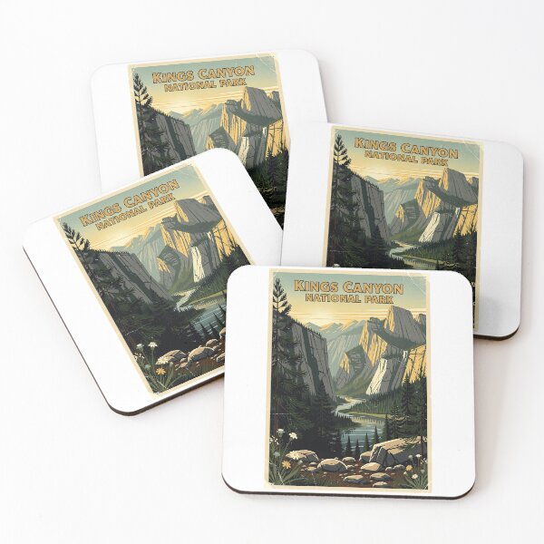 Item preview, Kings Canyon National Park Vintage Travel Art designed and sold by Teelogic.