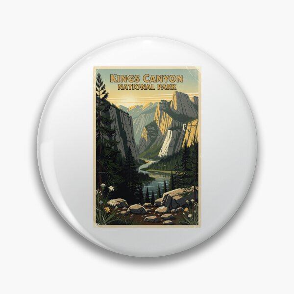 Item preview, Kings Canyon National Park Vintage Travel Art designed and sold by Teelogic.