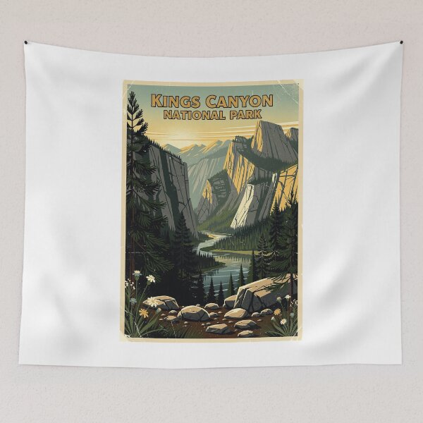 Item preview, Kings Canyon National Park Vintage Travel Art designed and sold by Teelogic.