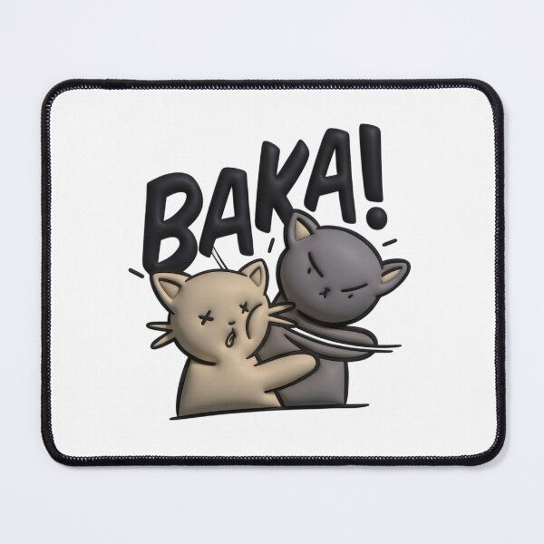 Item preview, Baka! Funny Anime Cat Slap - Otaku Humor Sticker designed and sold by BlackSyeth.