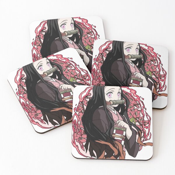 Item preview, Nezuko Kamado Demon Slayer Kawaii Floral Frame Art designed and sold by SelosoPaheng.
