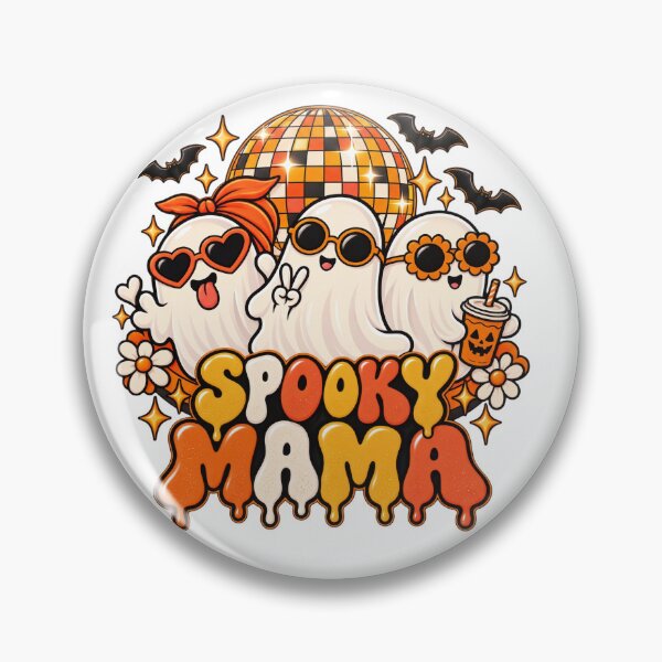 Item preview, Halloween ,  funny Ghosts with Spooky Mama enjoying drink designed and sold by Afnan Store.
