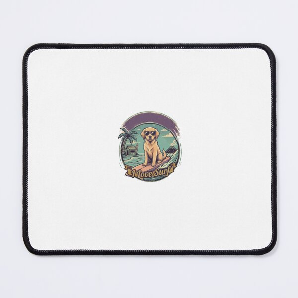 Item preview, Vintage Surfing Dog - I Love Surf Retro Aesthetic designed and sold by FootprintofLove.
