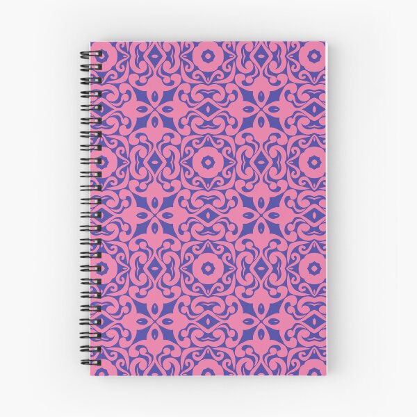 Item preview, Hot Pink and Luminous Blue Boho Damask Pattern designed and sold by AneissPiaf.
