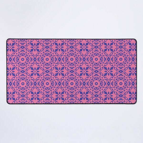 Item preview, Hot Pink and Luminous Blue Boho Damask Pattern designed and sold by AneissPiaf.