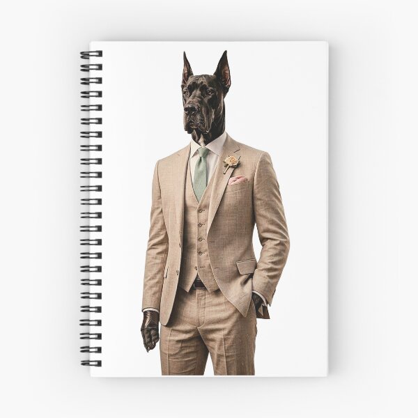 Item preview, Elegant Portrait of a Great Dane in a Vintage Suit designed and sold by MaxPhoto67.