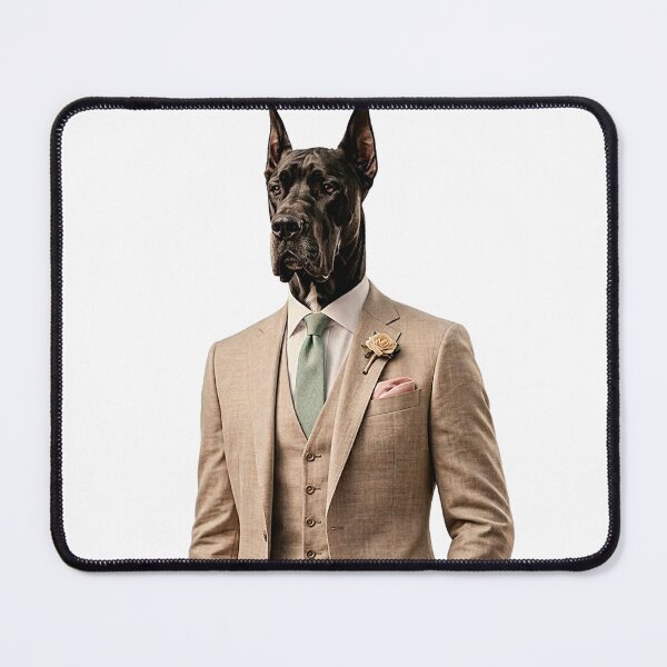 Item preview, Elegant Portrait of a Great Dane in a Vintage Suit designed and sold by MaxPhoto67.