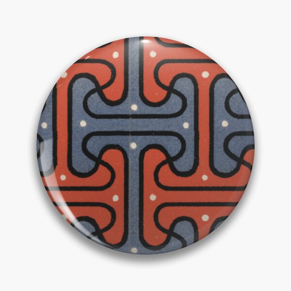 Item preview, Egyptian Geometric Cross Pattern – Antique Red & Blue Ornament designed and sold by Polychromes.