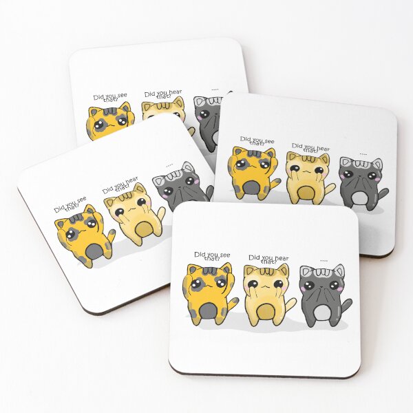 Item preview, See no evil, Hear no evil, speak no evil - Three Chibi Cats designed and sold by DoodlesbyEllieE.