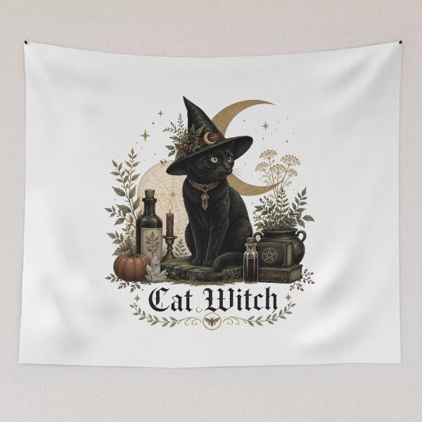 Item preview, Cat Witch Witchcore Cabinet of Curiosities designed and sold by BernoNickel.