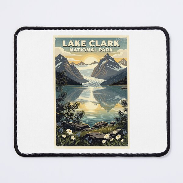 Item preview, Lake Clark National Park Vintage Travel Art designed and sold by Teelogic.