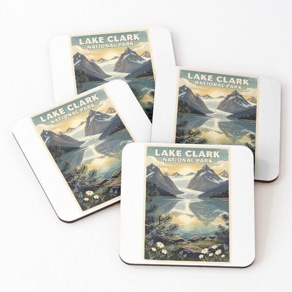 Item preview, Lake Clark National Park Vintage Travel Art designed and sold by Teelogic.