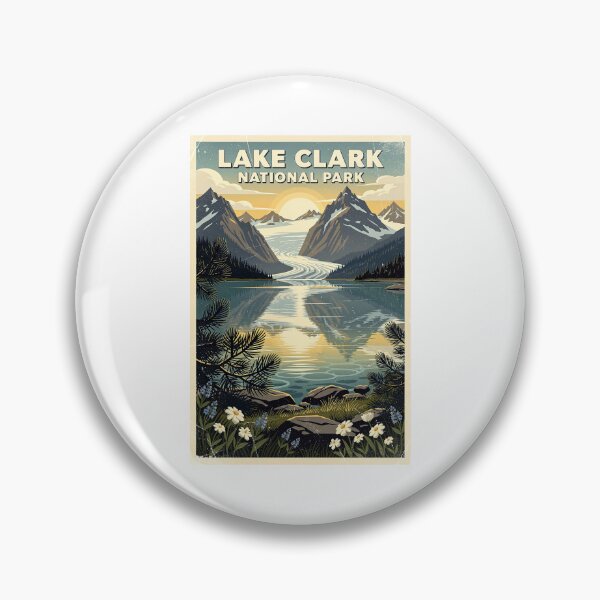 Item preview, Lake Clark National Park Vintage Travel Art designed and sold by Teelogic.