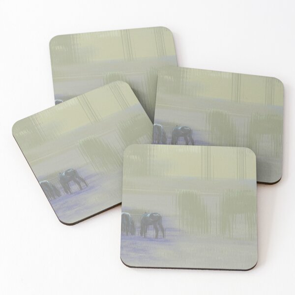 Item preview, Grazing in the Mist - Painterly Farm Art designed and sold by photossmirnov.