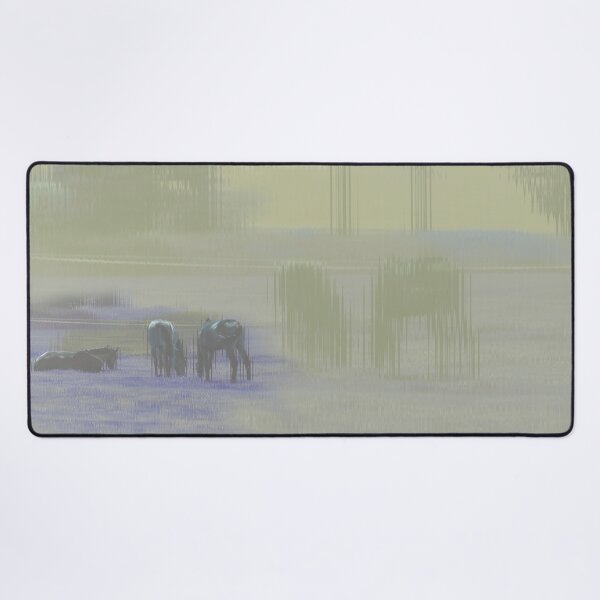 Item preview, Grazing in the Mist - Painterly Farm Art designed and sold by photossmirnov.