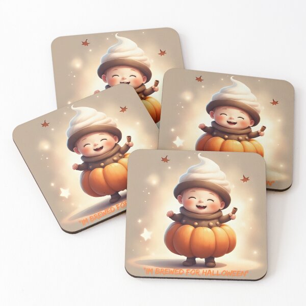 Item preview, Brewed for Halloween Cute Pumpkin Coffe Mug Art designed and sold by soin10s-designs.