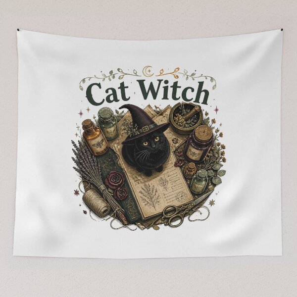 Item preview, Cat Witch on the Remedy Table designed and sold by BernoNickel.