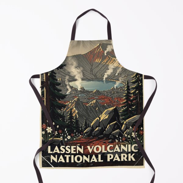 Item preview, Lassen Volcanic National Park Vintage Travel Art designed and sold by Teelogic.
