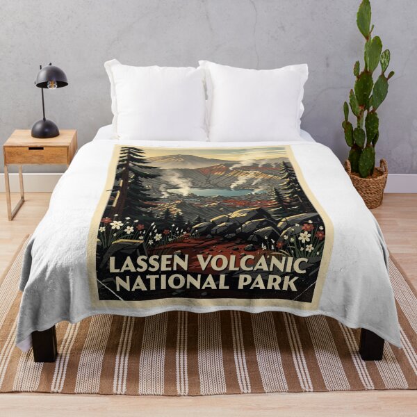 Item preview, Lassen Volcanic National Park Vintage Travel Art designed and sold by Teelogic.