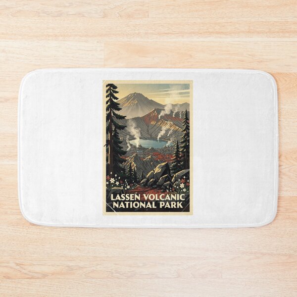 Item preview, Lassen Volcanic National Park Vintage Travel Art designed and sold by Teelogic.