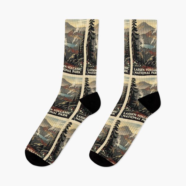 Item preview, Lassen Volcanic National Park Vintage Travel Art designed and sold by Teelogic.