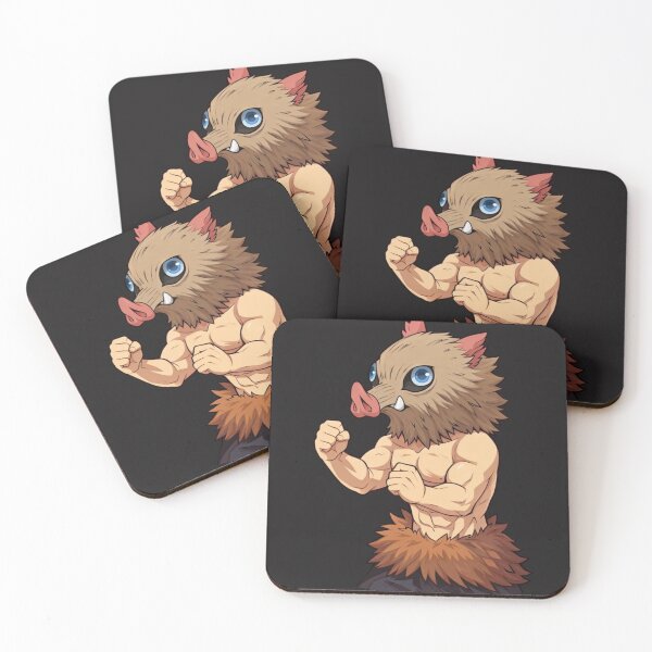 Item preview, Inosuke Hashibira Demon Slayer Chibi Boar Mask Anime Art designed and sold by SelosoPaheng.