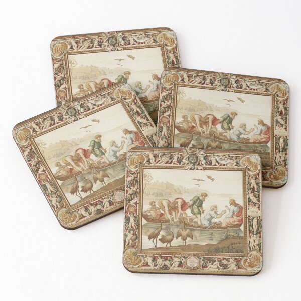Item preview, 17th Century Biblical Fishing Scene – Ornate Baroque Tapestry Design designed and sold by Polychromes.
