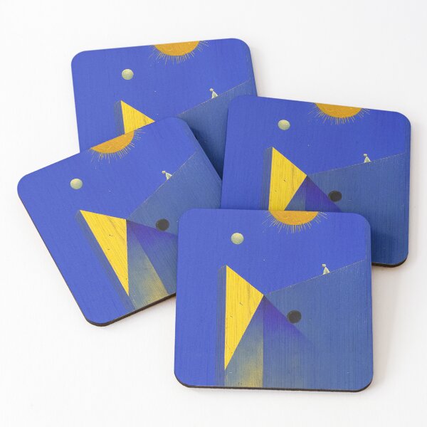 Item preview, Cosmic Architecture – Abstract Art in Blue and Gold designed and sold by ZGEIST-91.
