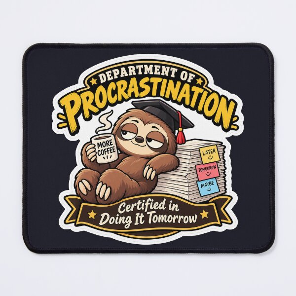 Item preview, Department Of Procrastination Certified In Doing It Tomorrow designed and sold by NovaToons.