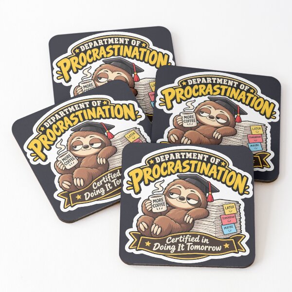Item preview, Department Of Procrastination Certified In Doing It Tomorrow  designed and sold by NovaToons.
