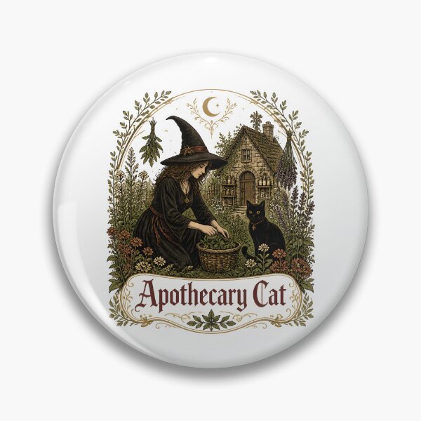 Item preview, Apothecary Cat Harvesting Magical Herbs designed and sold by BernoNickel.