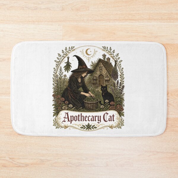 Item preview, Apothecary Cat Harvesting Magical Herbs designed and sold by BernoNickel.