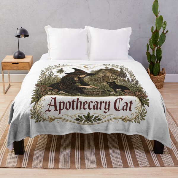 Item preview, Apothecary Cat Harvesting Magical Herbs designed and sold by BernoNickel.