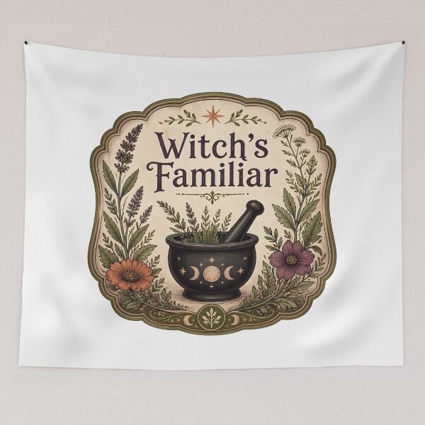 Item preview, Witch's Familiar Herbal Shop Plaque designed and sold by BernoNickel.