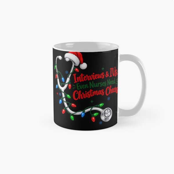 Item preview, Interviews & IVs Even Nurses Need Christmas Cheers Funny Nurse Christmas Stethoscope designed and sold by 2Sec.