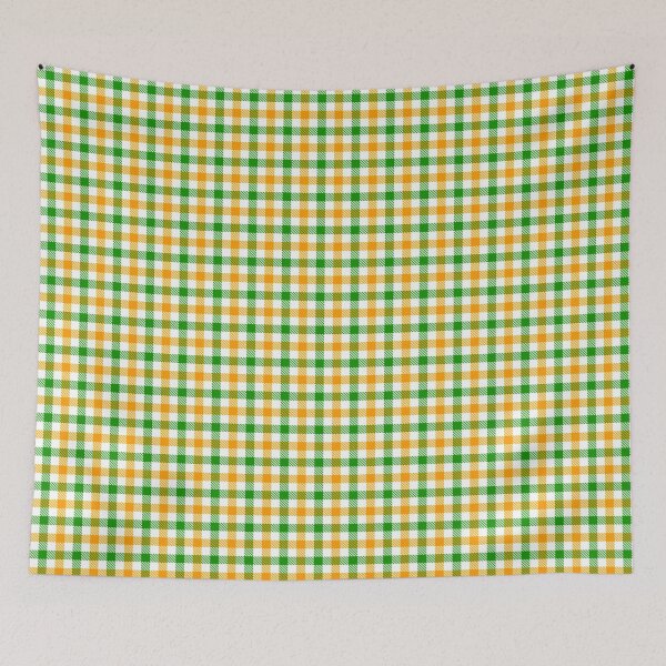 Item preview, Yellow And Green On White Gingham Check   designed and sold by PatternTitan.