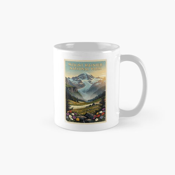 Item preview, Mount Rainier National Park Vintage Travel Art designed and sold by Teelogic.