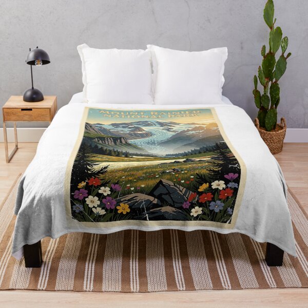 Item preview, Mount Rainier National Park Vintage Travel Art designed and sold by Teelogic.
