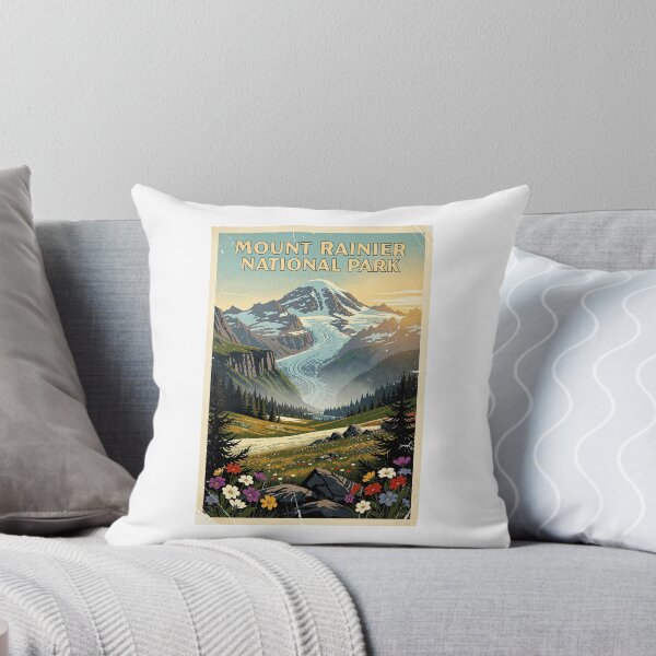 Item preview, Mount Rainier National Park Vintage Travel Art designed and sold by Teelogic.