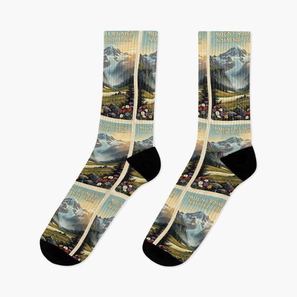 Item preview, Mount Rainier National Park Vintage Travel Art designed and sold by Teelogic.