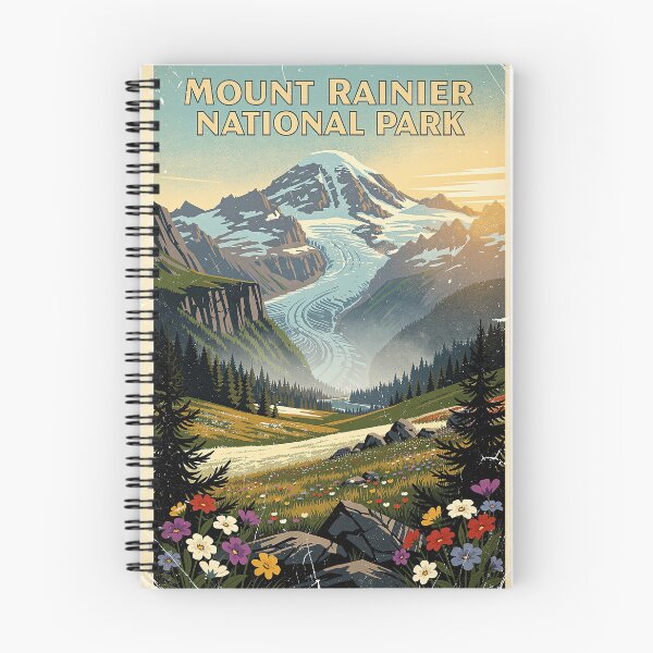 Item preview, Mount Rainier National Park Vintage Travel Art designed and sold by Teelogic.