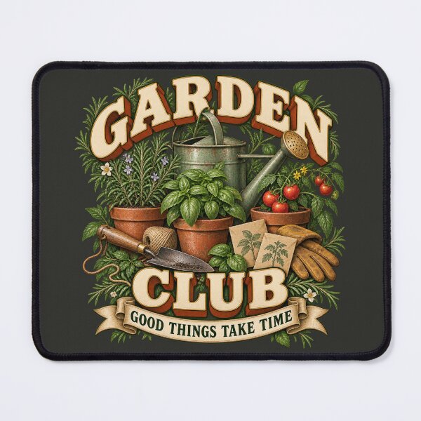 Item preview, Vintage Garden Club Gardening Lover Design designed and sold by Mostafa Studio.