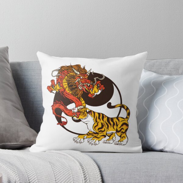 Item preview, Dragon and Tiger Yin Yang Symbol Artwork with Asian Mythology Theme designed and sold by laxxers.