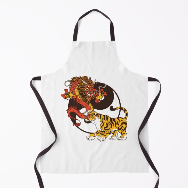 Item preview, Dragon and Tiger Yin Yang Symbol Artwork with Asian Mythology Theme designed and sold by laxxers.