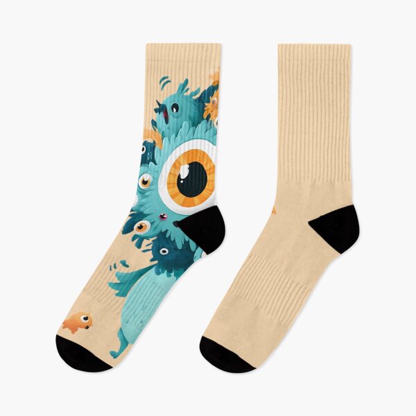 Item preview, Cute Multi Eyed Teal Monster Art designed and sold by Lunat1kk.