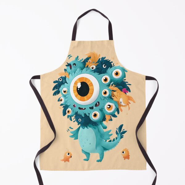 Item preview, Cute Multi Eyed Teal Monster Art designed and sold by Lunat1kk.