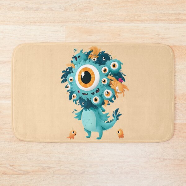Item preview, Cute Multi Eyed Teal Monster Art designed and sold by Lunat1kk.